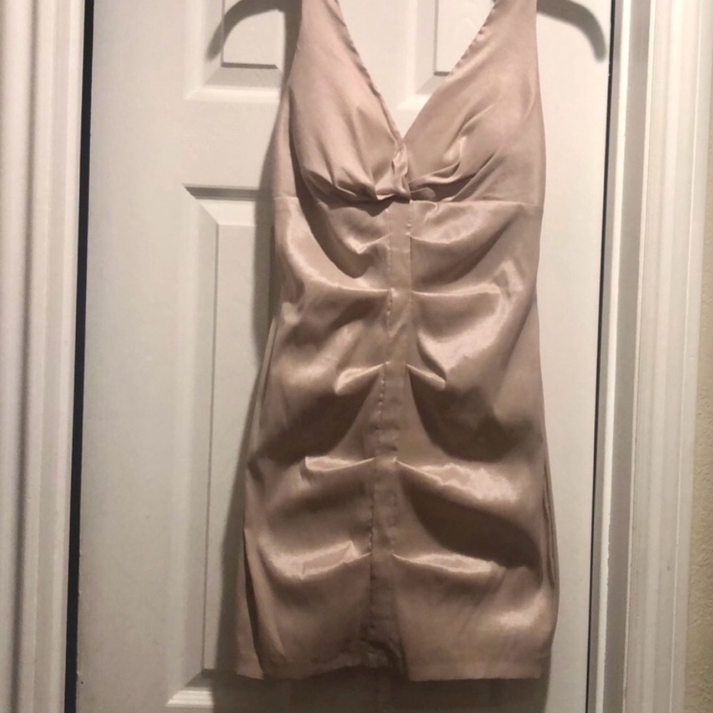 Windsor Blush Pink Satin Mini Dress
